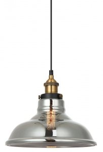 SZKLANA LAMPA WISZĄCA LOFT ITALUX HUBERT MDM-2381/1 GD+SG CZARNA