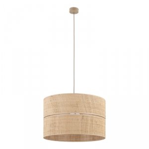 Beżowa lampa wisząca abażurowa słomkowa boho designerska nowoczesna dekoracyjna salonowa CALMA 11602 TK-LIGHTING