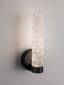 Lampa ścienna kinkiet czarny szklana tubka LED ściemnialna minimalistyczny klasyczny dekoracyjny Luces Exclusivas 