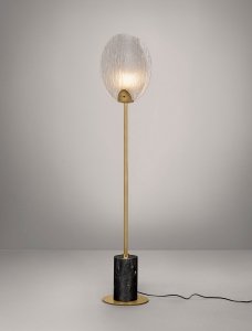 Dekoracyjna lampa podłogowa LED okrągła szklana ozdobna podstawa designerska CONSUEGRA LE46003 Luces Exlusivas
