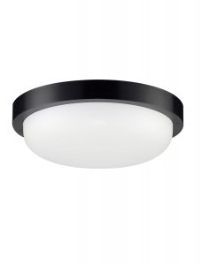 Plafon zewnętrzny LED okrągły czarny minimalistyczny klasyczny IP65 CELVORA LE75260 Luces Exclusivas