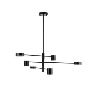 Lampa wisząca LED czarna geometryczna asymetryczna nowoczesna minimalistyczna klasyczna CLEX ST-8102P-6 Step Into Design