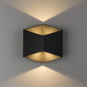 Nowoczesny Kinkiet Zewnętrzny IP54 TRIANGLES LED BLACK 8142 NOVODVORSKI