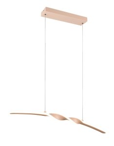 Nowoczesna uniwersalna lampa wisząca LED minimalistyczna beżowa metalowa listwa podłużna GINKO R35791166 Rl