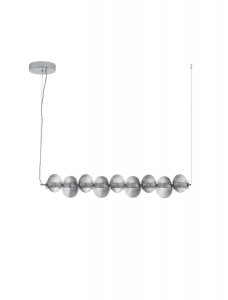 Minimalistyczna lampa wisząca LED szklany klosz kule szara uniwersalna nowoczesna możliwość ściemniania TANVERA LE45209 Luces Exclusivas