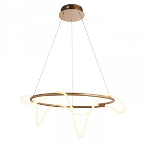 Nowoczesna Lampa Wisząca Okrąg LED Mosiądz ATTALEA 97631 ENDON