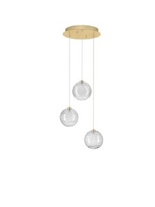Lampa wisząca potrójna LED ściemnialna okrągłe szklane designerskie kule 14,6cm nowoczesna ALBORA LE45743 Luces Exclusivas