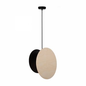 Nowoczesna lampa wisząca Tola 1 zwis Sigma 40894 brzoza/ czarny