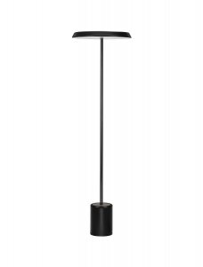 Lampa podłogowa stojąca czarna LED okrągła minimalistyczna uniwersalna klasyczna FOVENTO LE45442 Luces Exclusivas