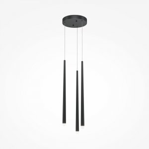 Lampa wisząca sopel LED aluminium czarna regulacja wysokości do jadalni salonu dekoracyjna Cascade MAYTONI MOD132PL-L18BK