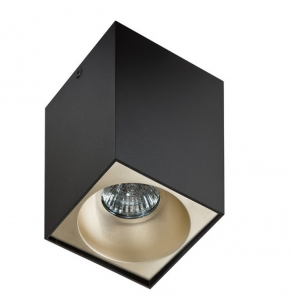 Nowoczesna lampa sufitowa plafon tuba  czarna + szampański HUGO AZ0826 + AZ08533 Azzardo