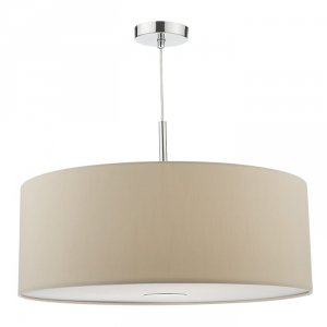 Nowoczesna Lampa Wisząca Abażurowa Szarobrązowy RONDA RON1729 DAR LIGHTING
