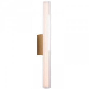 Nowoczesny Kinkiet Ścienny Szklany LED Złote Elementy FAYETTE W0366 MAXLIGHT