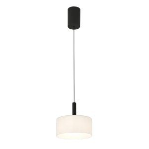 Minimalistyczna lampa wisząca z mlecznym białym kloszem loft Austis Italux PND-02836-1-BK