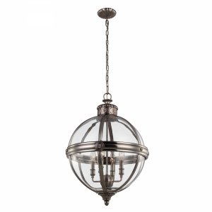 Lampa wisząca Adams 4 źródła światła antyczny nikiel styl wiktoriański FE-ADAMS-4P-ANL FEISS