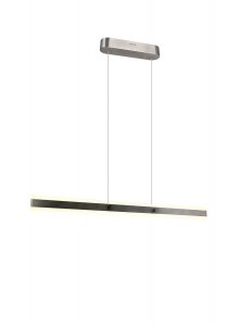 Nowoczesna uniwersalna lampa wisząca LED minimalistyczna srebrna metalowa listwa podłużna ściemnialna ARCOLA 331210107 Trio