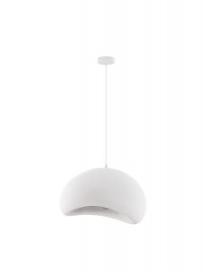 Nowoczesna biała lampa wisząca półokrągły klosz minimalistyczna uniwersalna skandynawska PALINZA LE45317 Luces Exclusivas