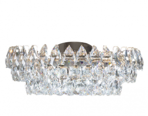 Złota lampa sufitowa plafon do salonu w stylu glamour kryształowy okrąg ściemnialny BARLETTA 60 AZ6902 Azzardo