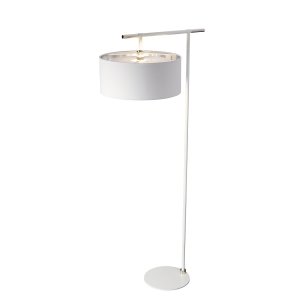 Lampa podłogowa stojąca Balance BALANCE-FL-WPN Biała / Polerowany nikiel