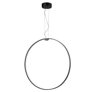 Czarna lampa wisząca 74cm okrąg LED nowoczesna uniwersalna minimalistyczna aluminiowa ACIRCULO ST-10453P-D740A black Step Into Design