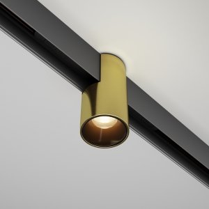 Ścieżka świetlna lampa szynowa LED nowoczesna tuba aluminium mosiądz Alfa MAYTONI TR122-2-7W3K-BS