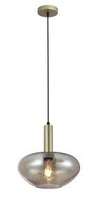Złota nowoczesna lampa wisząca Gater Italux PND-23541A-1-GD-CH nad stół jadalniana