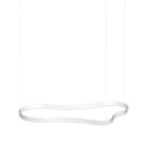 Designerska biała lampa wisząca LED falista okrągła nowoczesna dekoracyjna WAVES-2 SP 345260 Ideal Lux 
