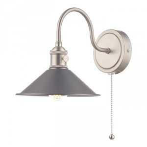 Chrom Kinkiet Ścienny Vintage Cynowany Klosz HADANO HAD0761-02 DAR LIGHTING