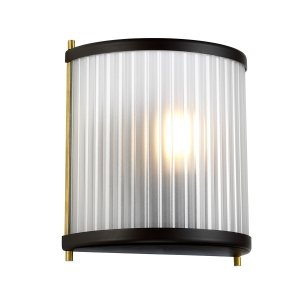 Kinkiet Corona 1 źródło światła stary brąz / stary mosiądz uniwersalny retro szklany DL-CORONA1-BAB ELSTEAD LIGHTING