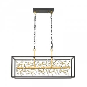 P0578-06C-P7TF SPRING LAMPA WISZĄCA CZARNO-ZŁOTA/BLACK-GOLD