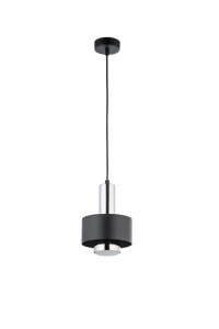 Nowoczesna lampa wisząca Rif Lux Sigma 40714 czarny/ srebrny nad stół wyspę jadalniana