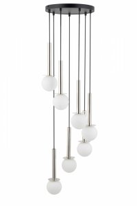 Lampa wisząca szklane kule srebrna Daisy 7 Sigma 40766