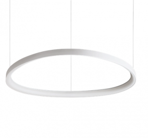 Designerska biała lampa wisząca LED okrągła ring nowoczesna dekoracyjna Gemini sp d081 dali/push 3000k 304748 Ideal Lux 