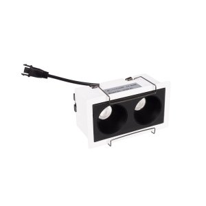 Oprawa wpustowa do skompletowania podwójna minimalistyczna prostokąt biała metalowa Modular H180.01 MAXLIGHT 