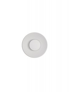 Minimalistyczny kinkiet zewnętrzny LED biały aluminiowy okrągły podświetlający elewację klasyczny nowoczesny IP65 Luces Exclusivas 