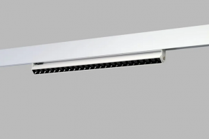 Biała oprawa liniowa regulowana ze zmienną barwą ściemnialna LED do systemu szynowego magnetycznego dwufazowego Azzardo ALFA CYRUS TRACK MAGNETIC 2LINE 24W CCT SWITCH DIMM AZ6509