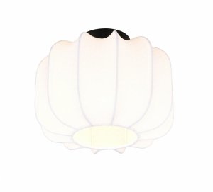 Lampa sufitowa plafon biała tkaninowy abażur owalna boho rystykalna klasyczna minimalistyczna nad stół do salonu sypialni MADELINE R61971001 Rl 