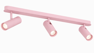 Lampa sufitowa liniowa z 3 reflektorami regulowana różowa minimalistyczna uniwersalna LINCA 6369 Argon
