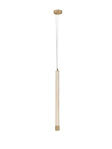 Lampa wisząca LED tubka 67,8cm z trawertynu nowoczesna designerska dekoracyjna Luces Exclusivas