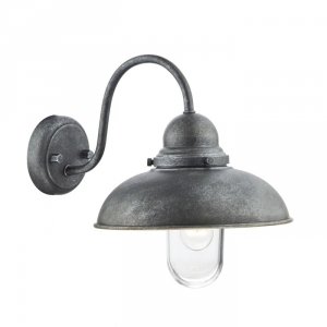 Ogrodowy Kinkiet Ścienny Vintage Szary Klosz DYNAMO DYN0737 DAR LIGHTING