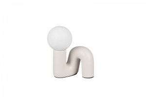 Lampka stołowa nocna szara ceramiczna designerska dekoracyjna na komodę QUINN R56821076 RL