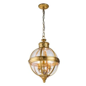 Lampa wisząca Adams 3 źródła światła oksydowany mosiądz styl wiktoriański FE-ADAMS-3P-BB FEISS