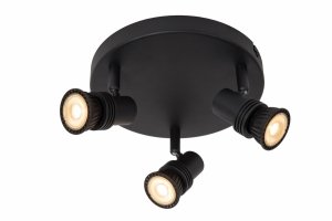 Nowoczesny plafon lampa sufitowa potrójna czarna regulowana na wysięgniku uniwersalna minimalistyczna metalowa KIANTI 53901/13/30 Lucide