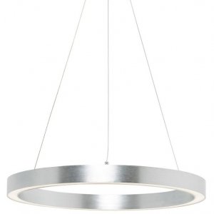 Lampa wisząca ring srebrny okąg LED Zuma Line PL200910-600-SL CARLO