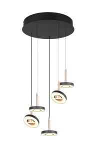 Lampa wisząca LED okrągła wielopunktowa designerska nowoczesna ściemnialna GUANO 334430565 Trio