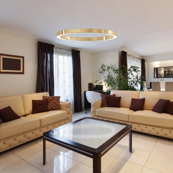 Lampa wisząca ring Aurum M Yaskr PL0116-901 złoty LED 3000K