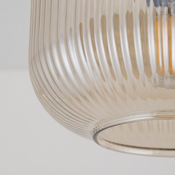 Nowoczesna oprawa sufitowa brązowa szklany ryflowany klosz okrągły reflektor spot minimalistyczny uniwersalny klasyczny SALVIA 11358 TK-Lighting