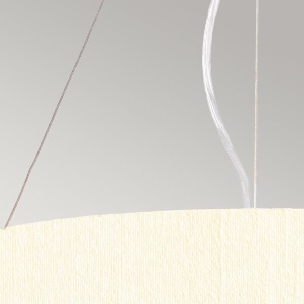 Lampa wisząca 46 cm Pearce 3 źródła światła polerowany chrom jedwabny abażur minimalistyczna DL-PEARCE18-3LT-IV-PC ELSTEAD LIGHTING