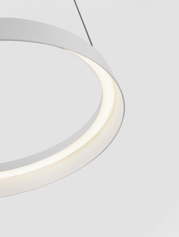 Nowoczesna lampa wisząca LED okrąg w kolorze białym BATALLAS LE44785 Luces Exclusivas