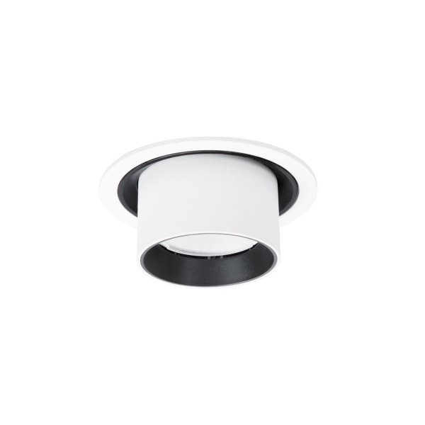 Lampa sufitowa podtynkowa plafon LED minimalistyczna klasyczna biała aluminiowa regulowana tuba Halo F H0130 MAXLIGHT 